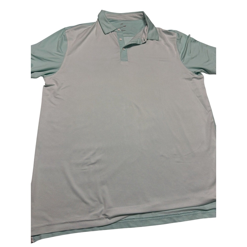 Head Mens Short Sleeve Polo Shirt Mint Green White Mesh Golf Tennis Size XL